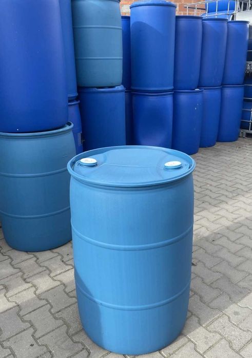 Beczki 220L z dwoma korkami, plastikowe, duże, czyste