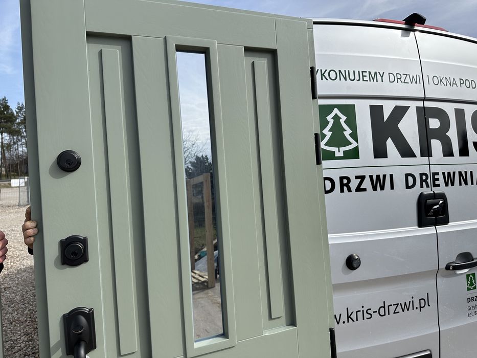 Drzwi zewnętrzne drewniane Montaż Cała POLSKA Czyste powietrze SCHLAGE