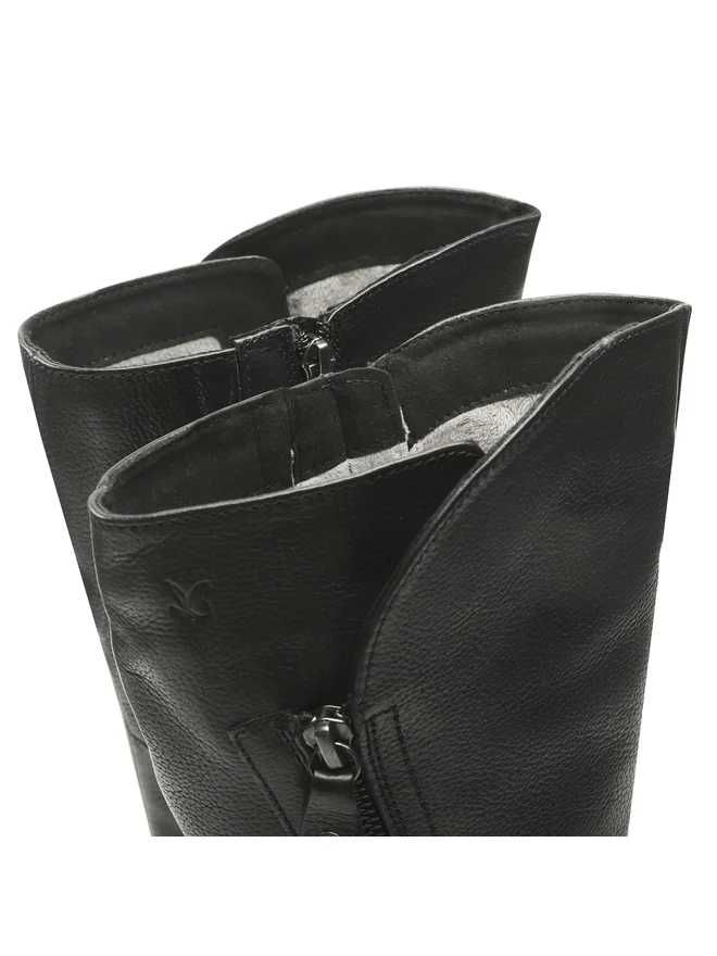 Kozaki skórzane Caprice Black Nappa 022 czarne rozmiar 40