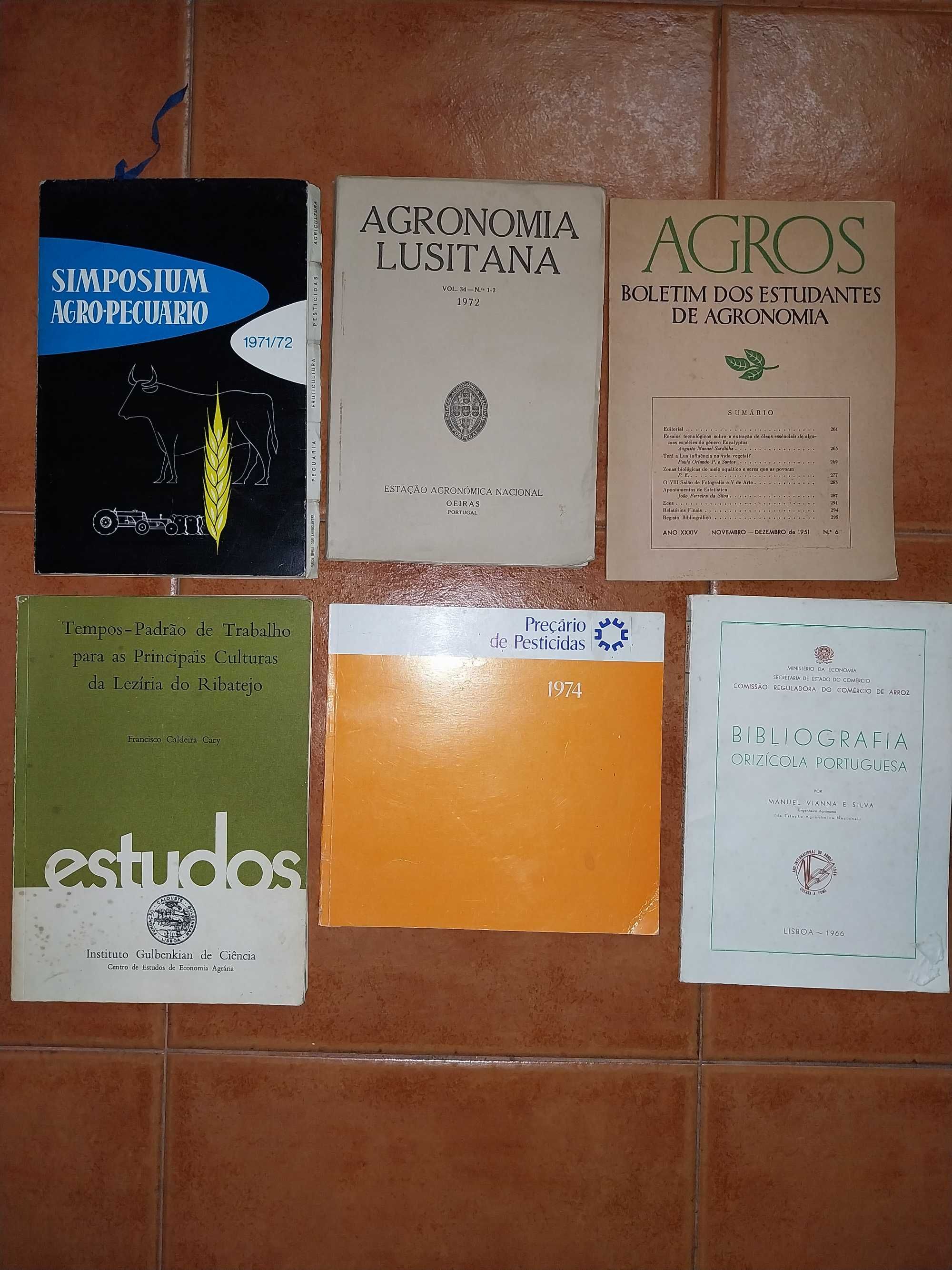 Lote Livros Antigos - Agronomia Agricultura