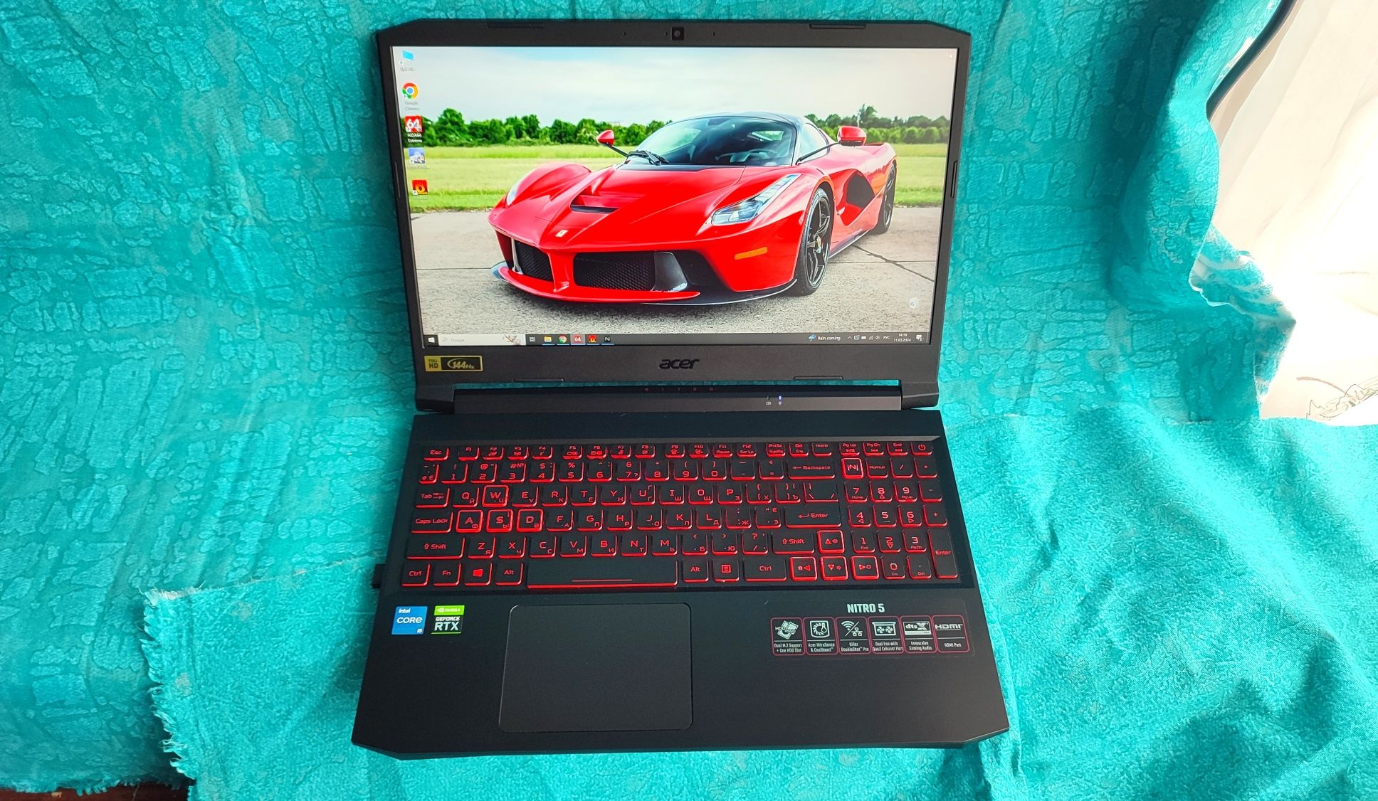 Acer nitro 144hz/rtx3050/i5-11400h/16/ssd+hdd/5