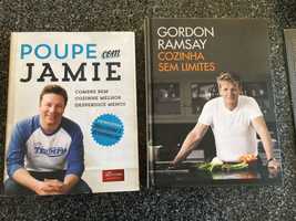Livros “Poupe com Jamie” do Jamie O “Cozinha sem limites” do Gordon R