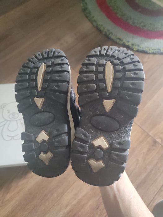 Buty chłopięce Lasocki CCC rozm. 22 zimowe ocieplane granatowe skóra