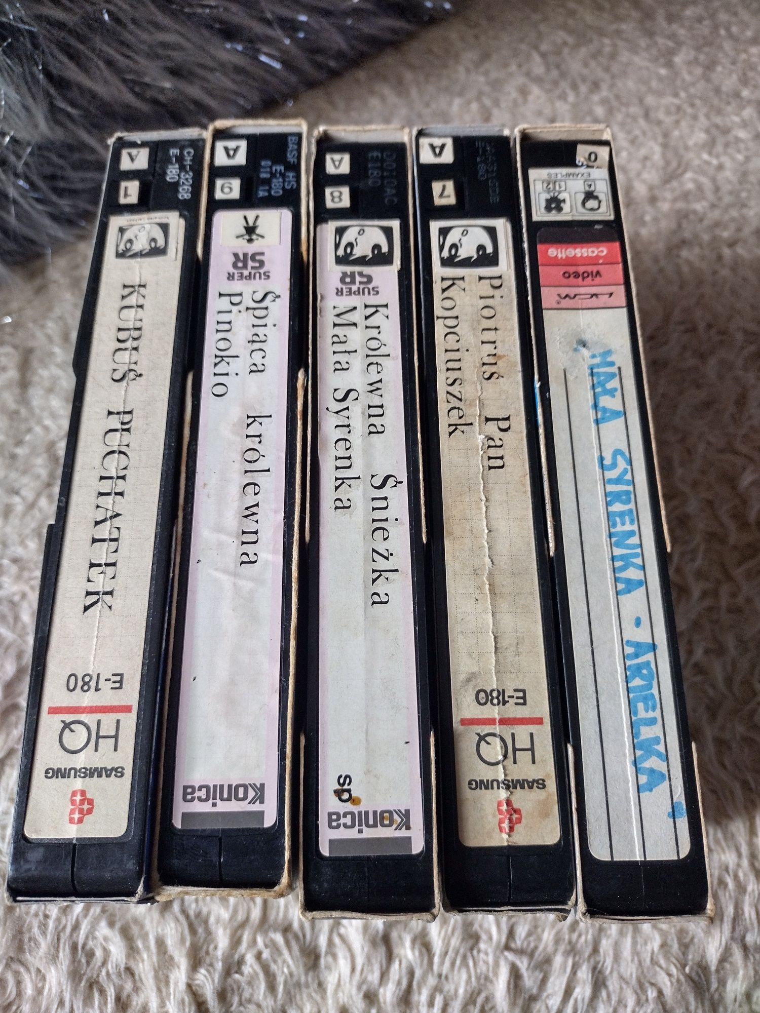 Zestaw 5 ciu kaset VHS Bajki