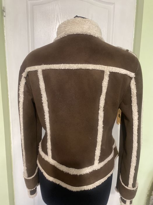 Brązowy kożuszek ramoneska rM