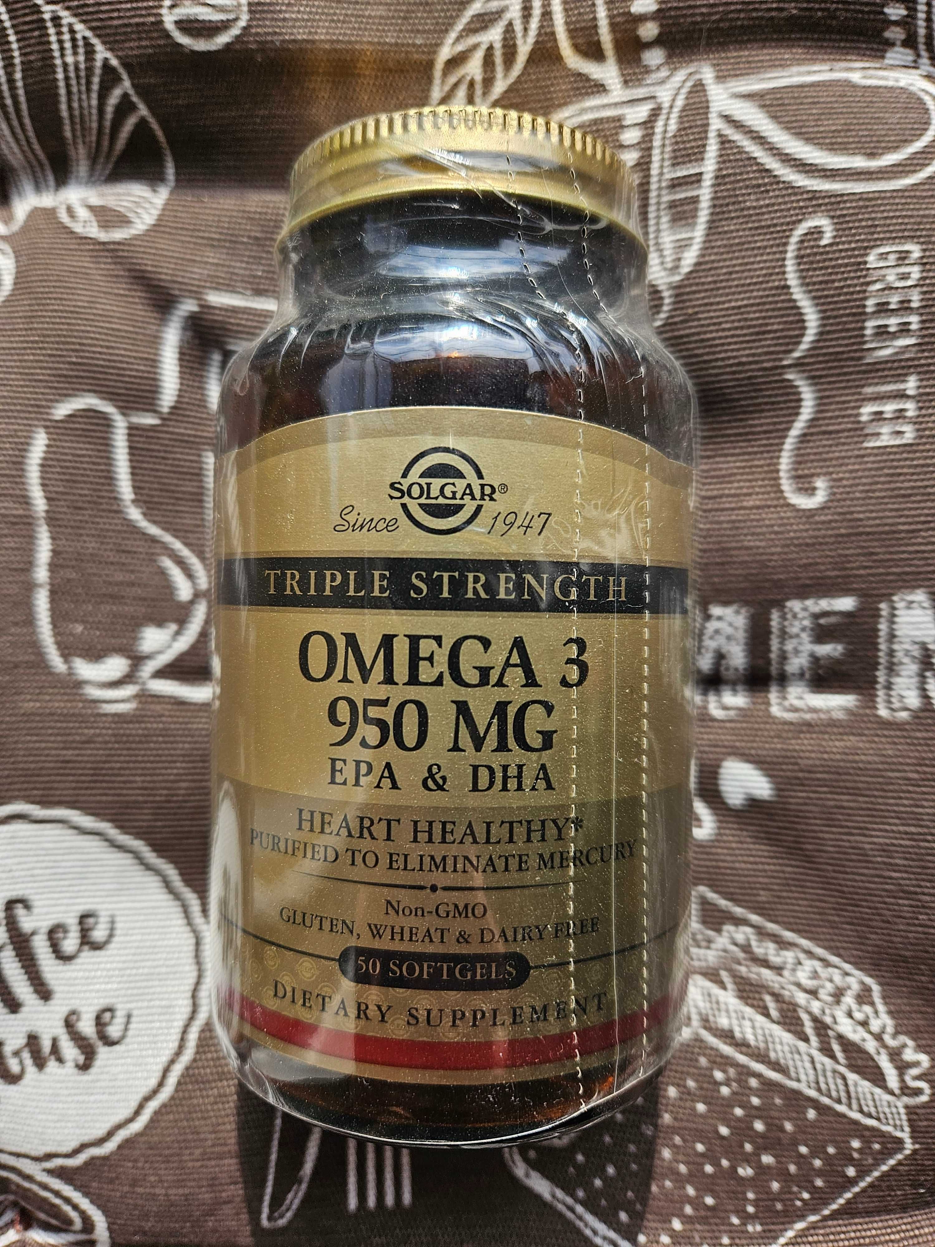 Solgar Omega-3 950 mg Солгар омега 3 концентрат 950 мг 50 100 шт