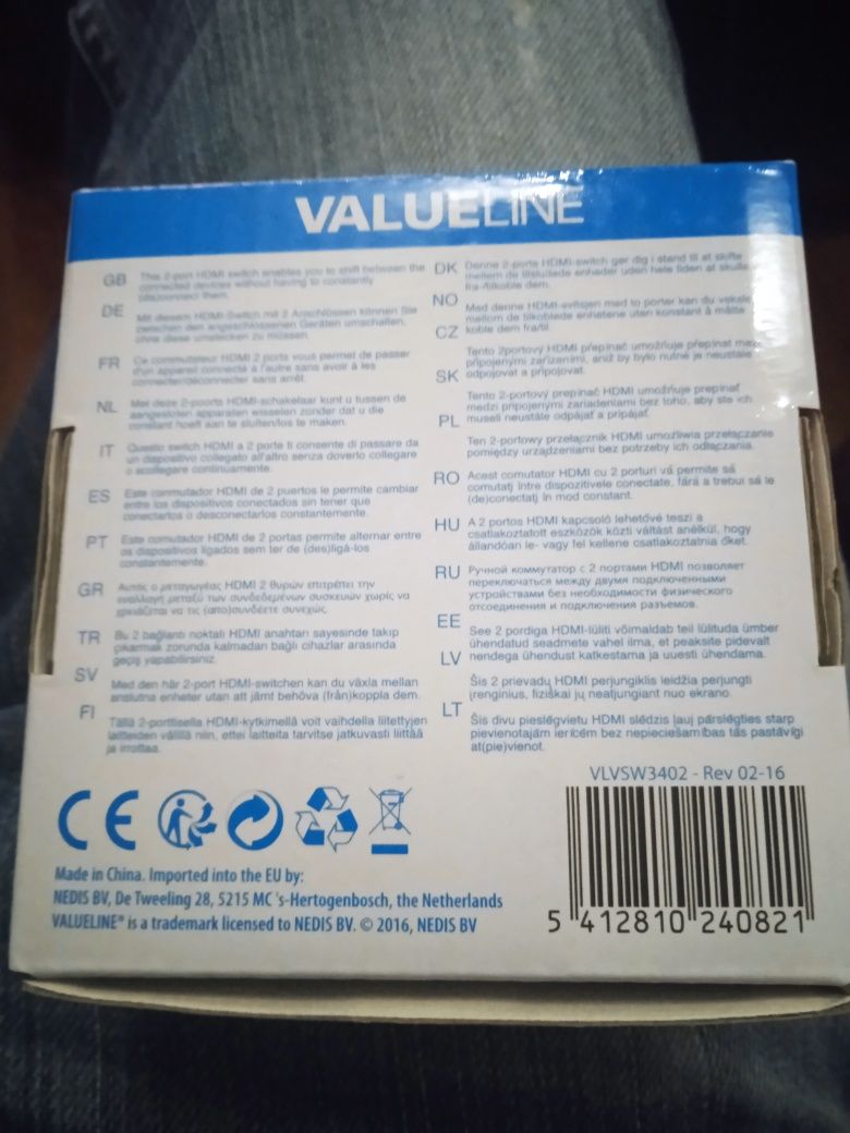 Switch 2 portas Hdmi - ValueLine