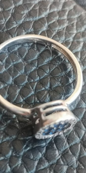 Кільце срібло сапфір 17.5 розмір