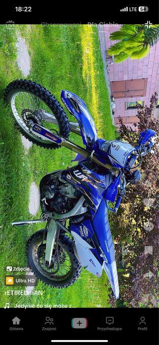 Yamaha WR450F stan ideał, zarejestrowana, oplacona,bez wad, rozrusznik