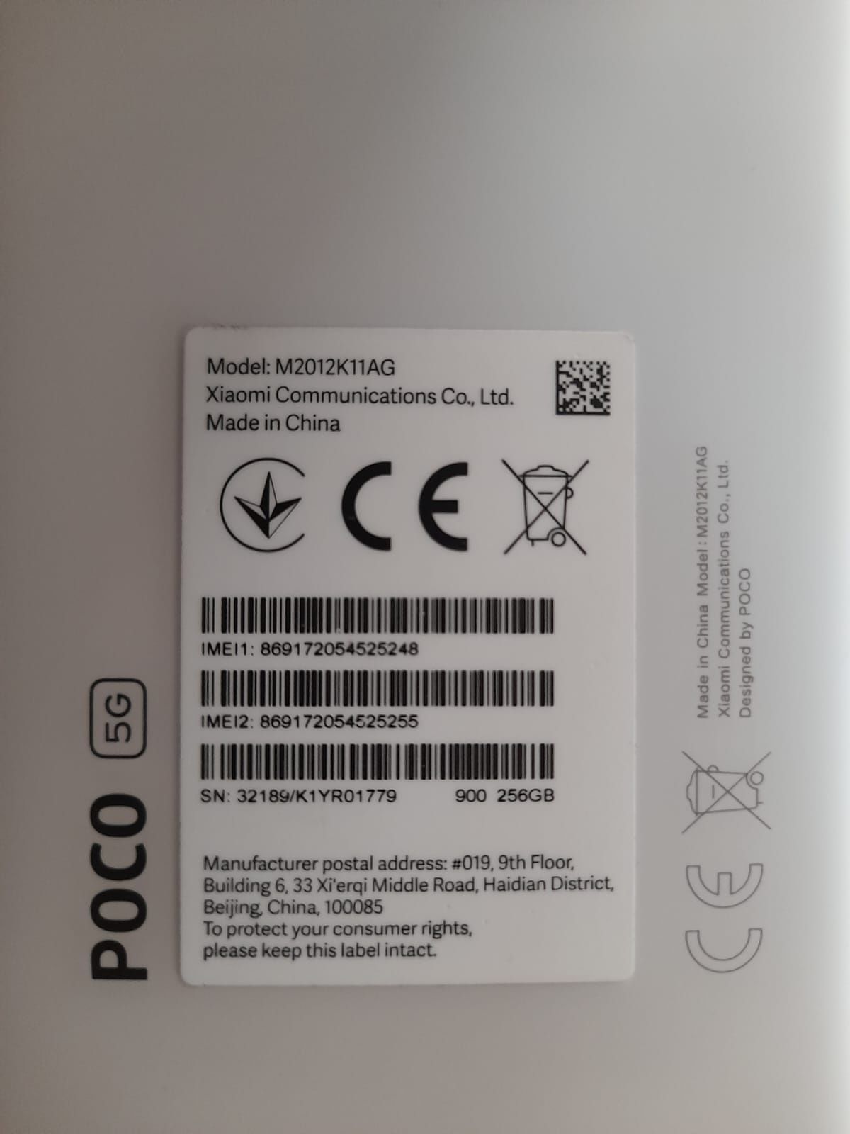 Xiaomi POCO F3 PRO 8/256 GB  Arctic White Gwarancja !!!