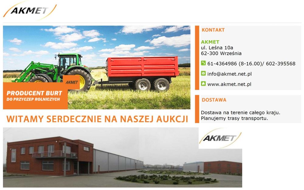 BURTY do przyczep boki nadstawki Dowóz GRATIS D-35 kompletne malowane