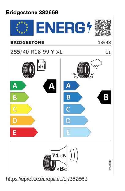 Opony Bridgestone Turanza 255/40/R18, 2 szt, super stan