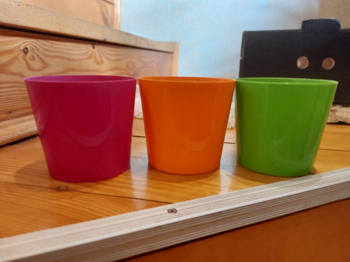 Doniczki osłonki doniczka osłonka ceramiczna plastikowa żółta szara