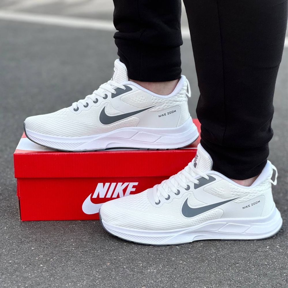 Чоловічі Кросівки Найк білі NIKE white sport 40-44 рм.