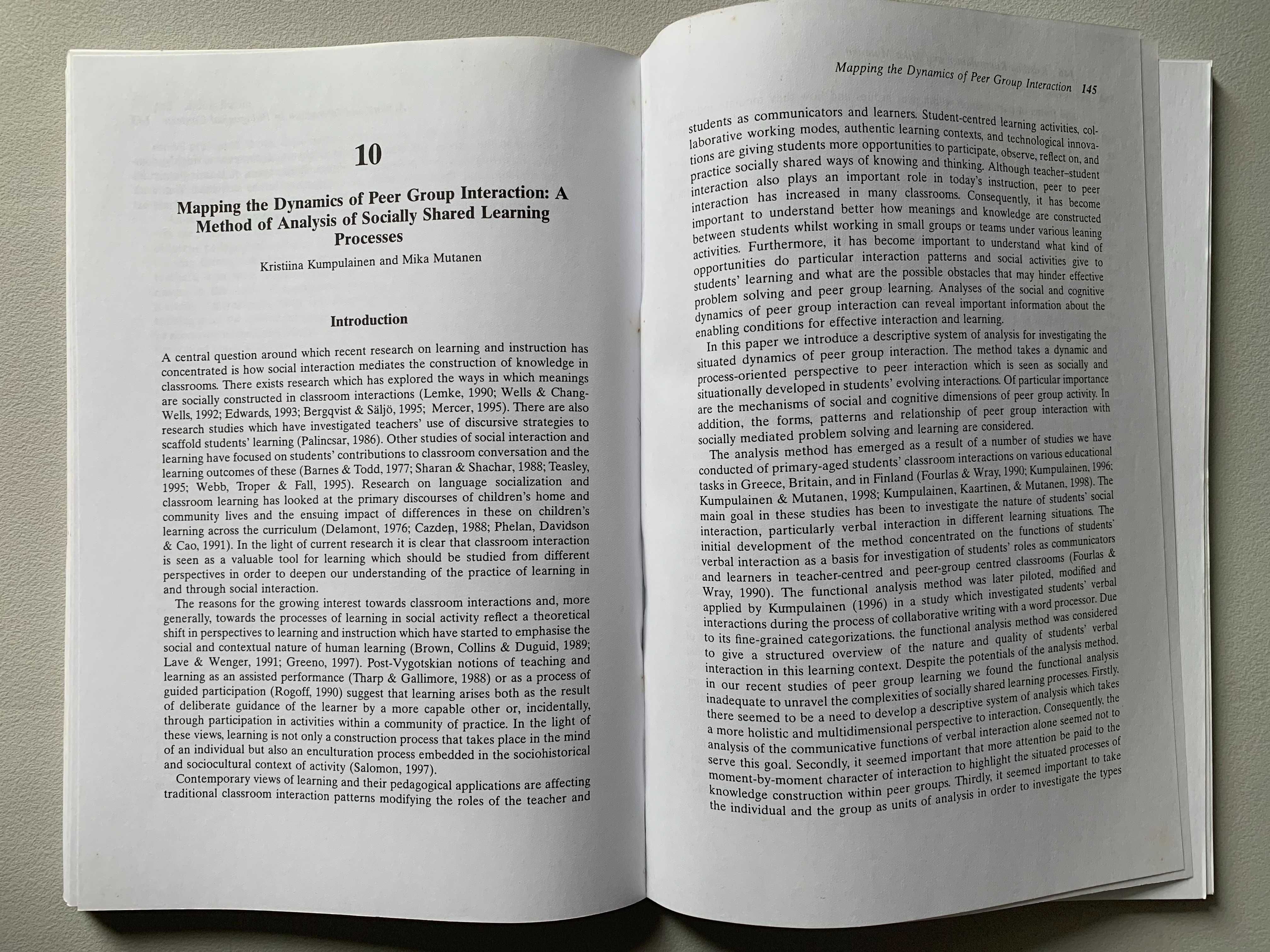 Social Interaction in Learning and Instruction