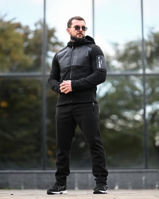 Зимній флісовий спортивний костюм ARCTIKA чорний/спортивний костюм