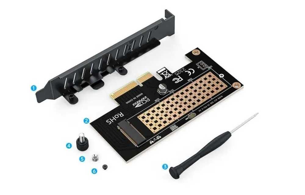 Адаптер, перехідник JEYI M.2 NVME до PCIe 4.0 3.0.