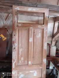 Drzwi drewniane zabytkowe antyk oczyszczone