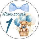 Opłatek na tort Urodziny Miś Panda Koala Roczek Chrzest