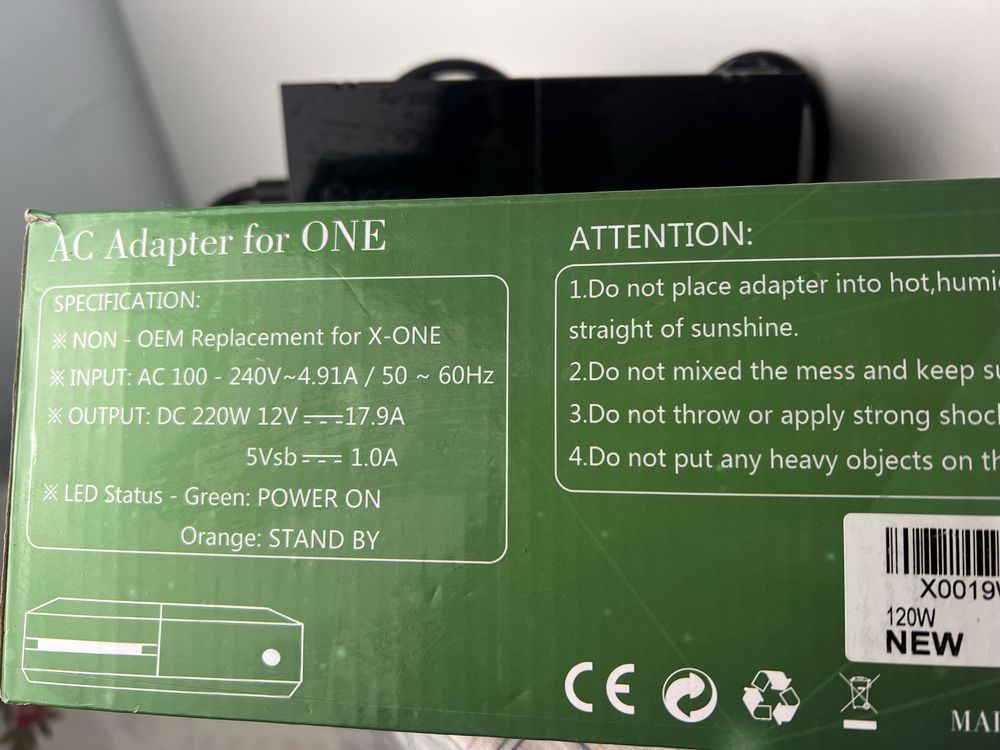 120W Oригінальний блок живлення для консолі xbox one microsoft