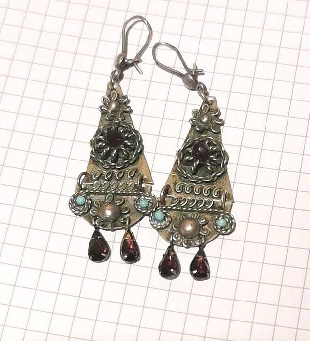 Серьги 916 проба звезда