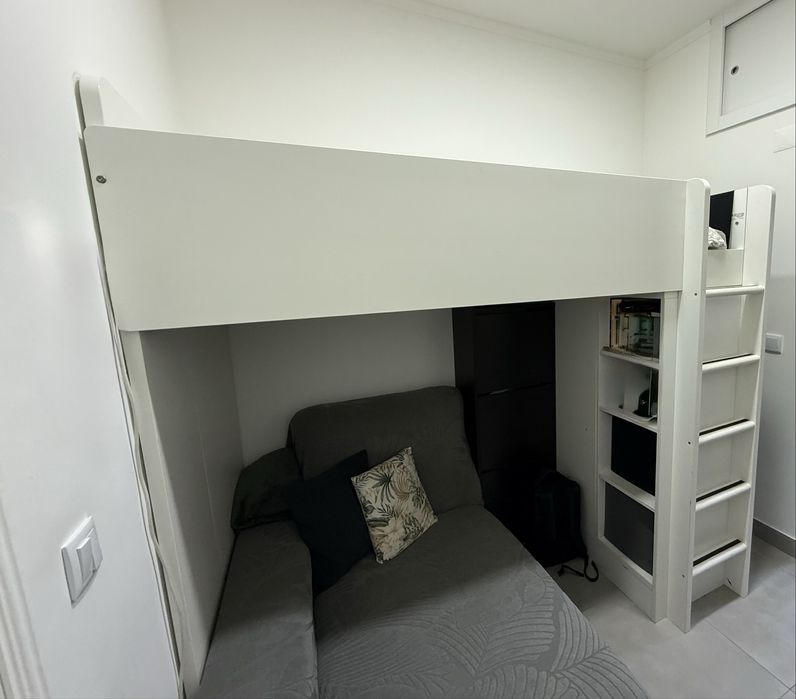 SMÅSTAD Cama Alta c/secretária e escada IKEA
