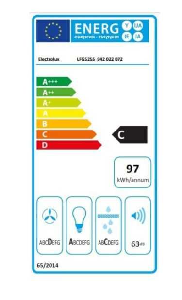Вбудована витяжка ELECTROLUX LFG525S