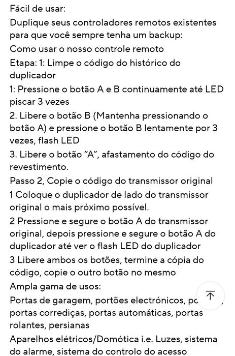 Comando Compatível Motorline