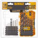 Набір свердел Dewalt Black and Gold 14 шт dwa1184 в кейсі Tough Case