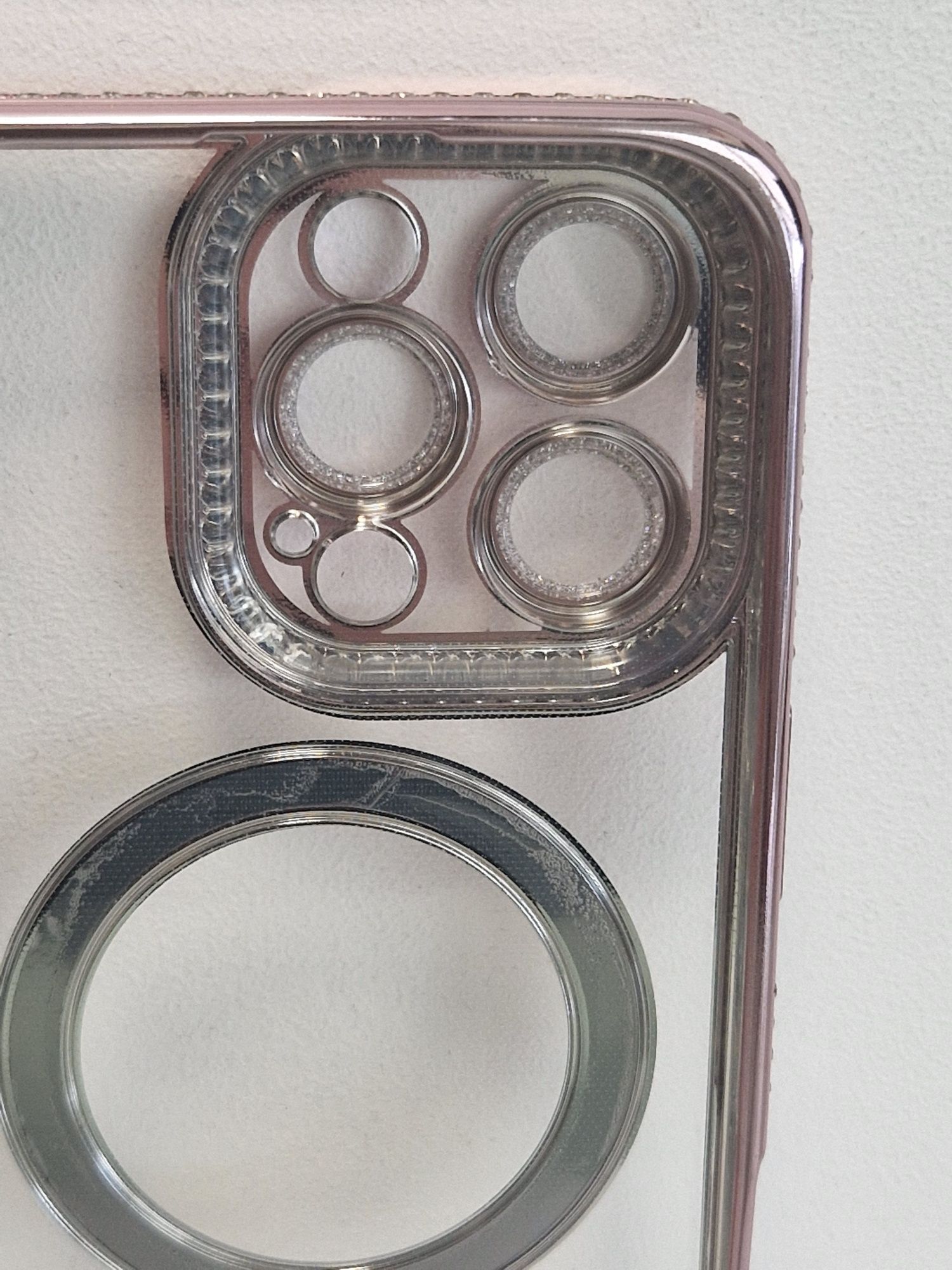 Bling Magsafe Case do Iphone 16 Pro różowy