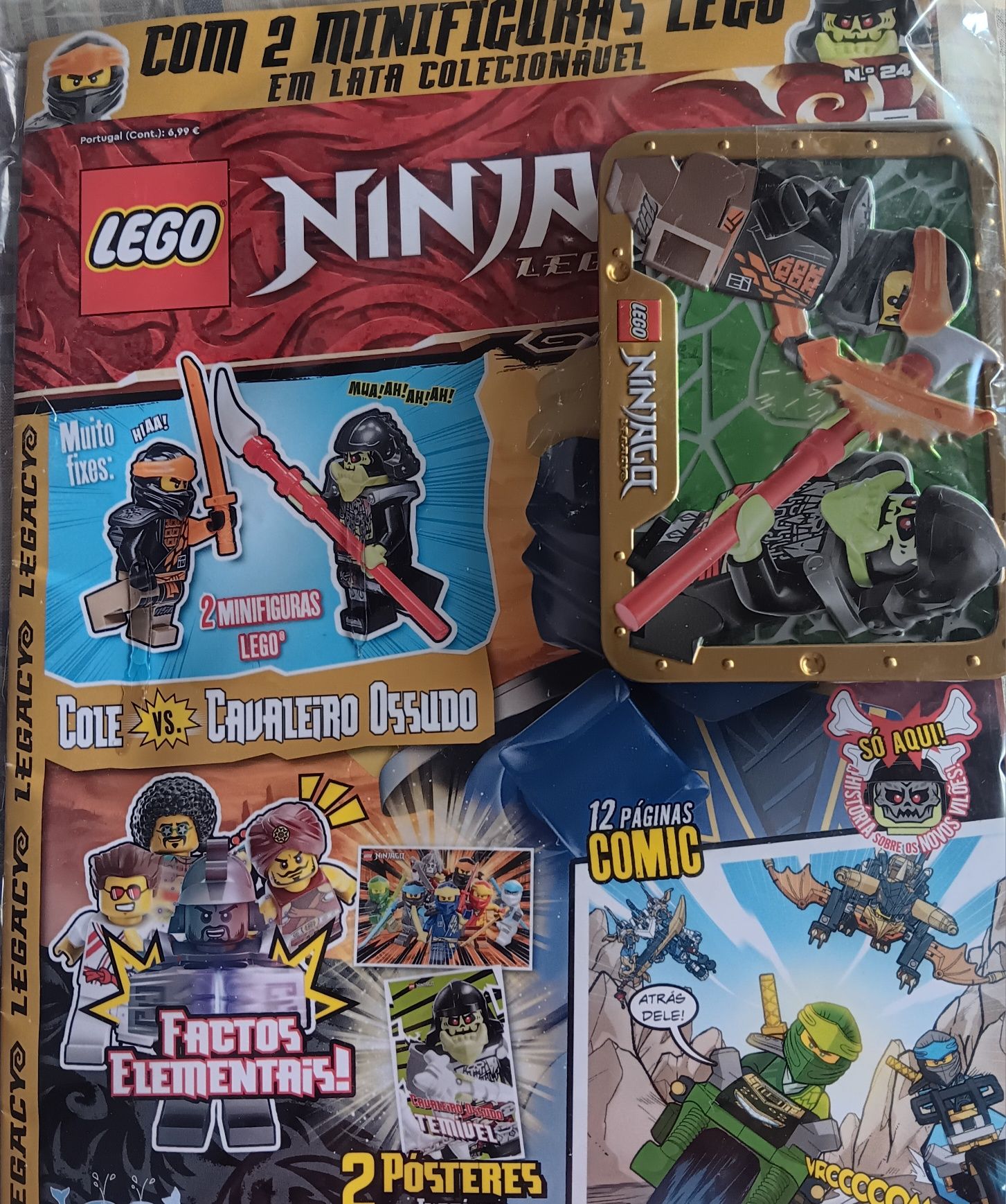 Revista Lego Ninjago Legacy com 2 minifiguras  selado