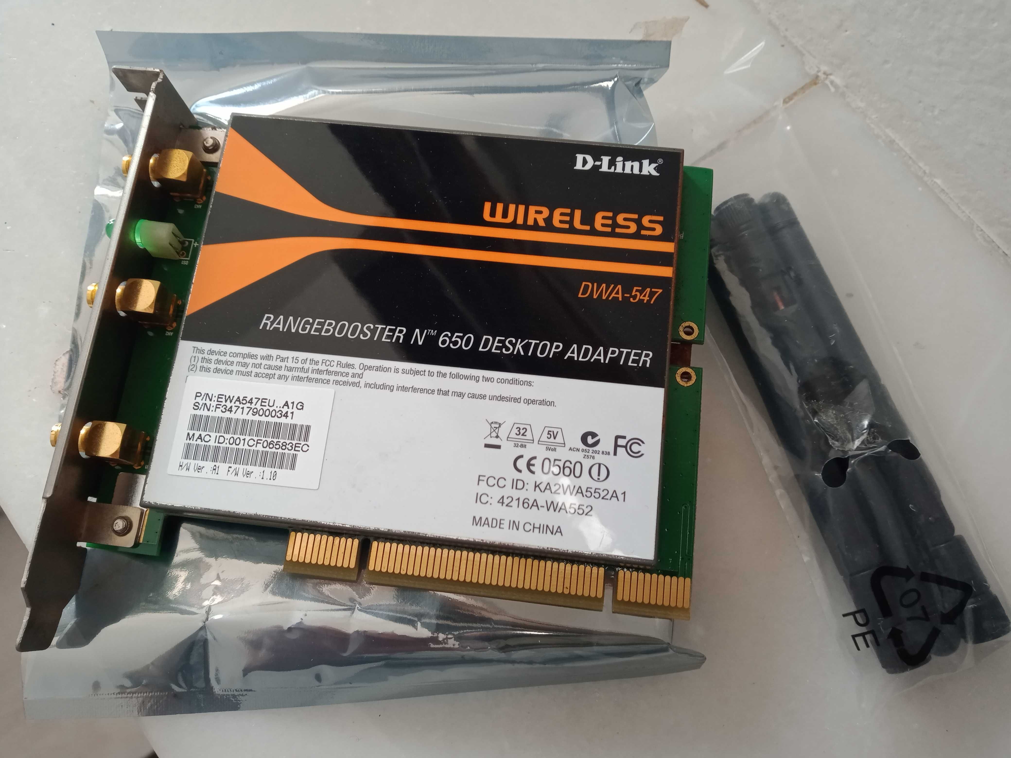 D-Link RangeBooster N 650 Desktop Adapter