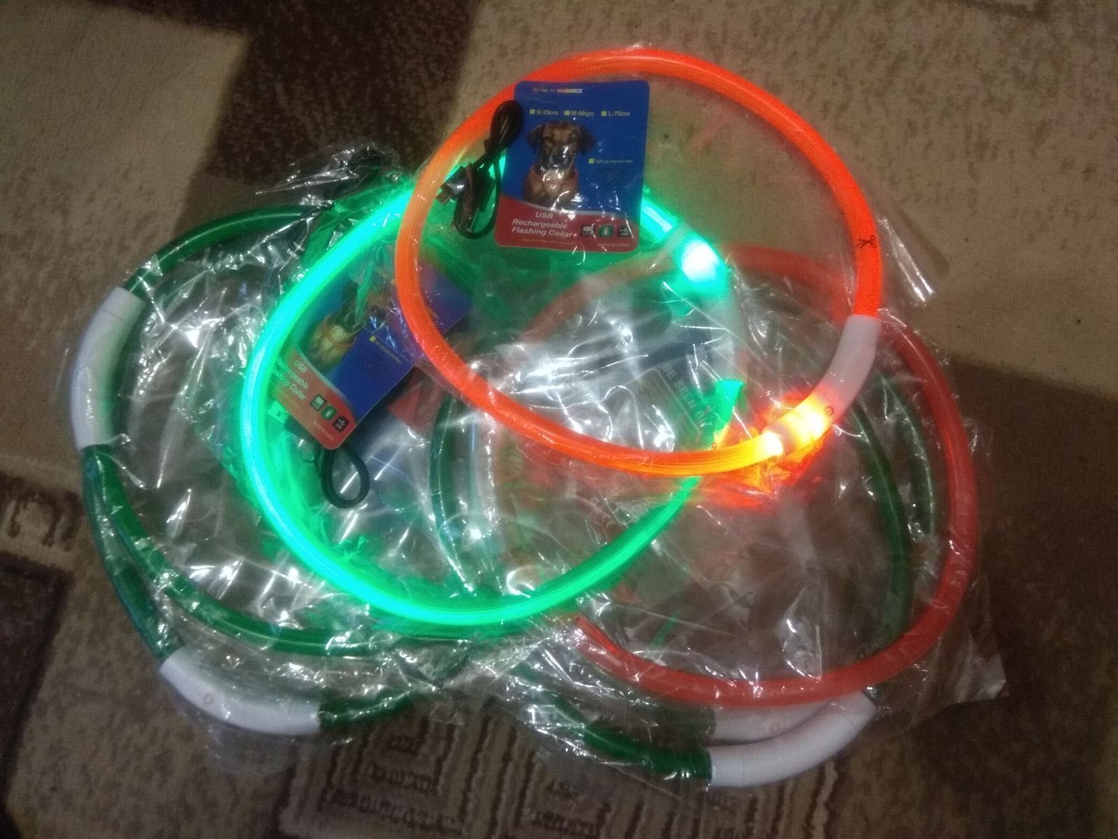 Продаются светящиеся LED ошейники для собак
