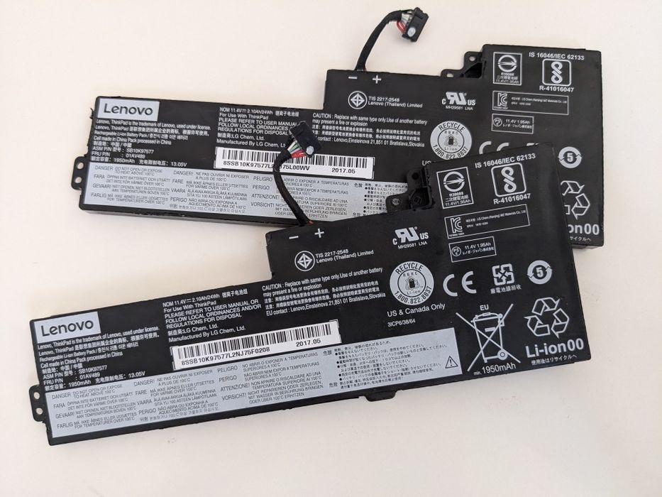 Оригінальна батарея LENOVO 01AV489 SB10K97577
ThinkPad T470 T480 A475