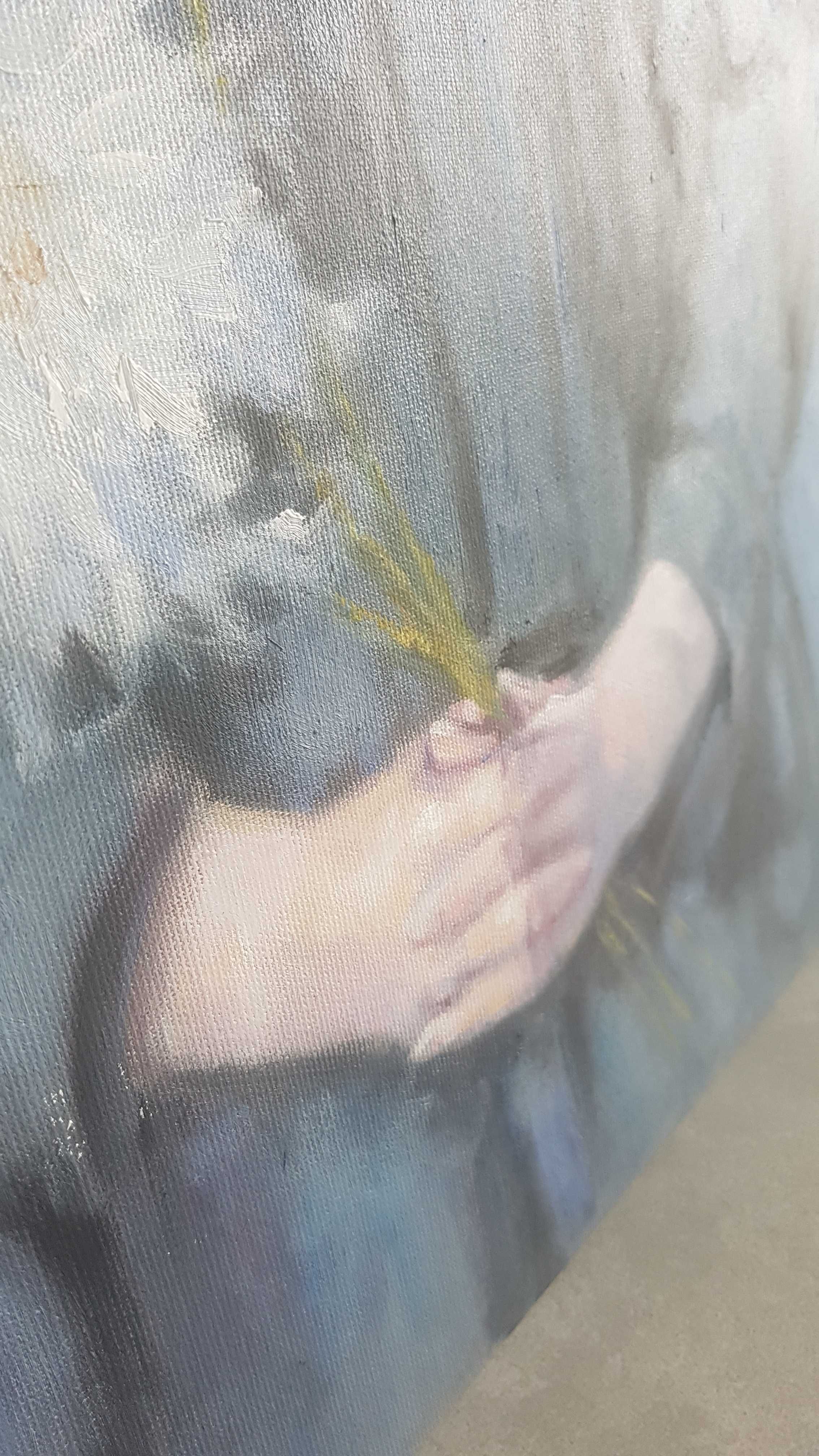 Obraz "Dziewczynka z chryzantemami" Olgi Boznańskiej (2023)