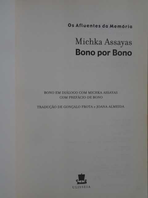 Bono Por Bono de Bono e Michka Assayas