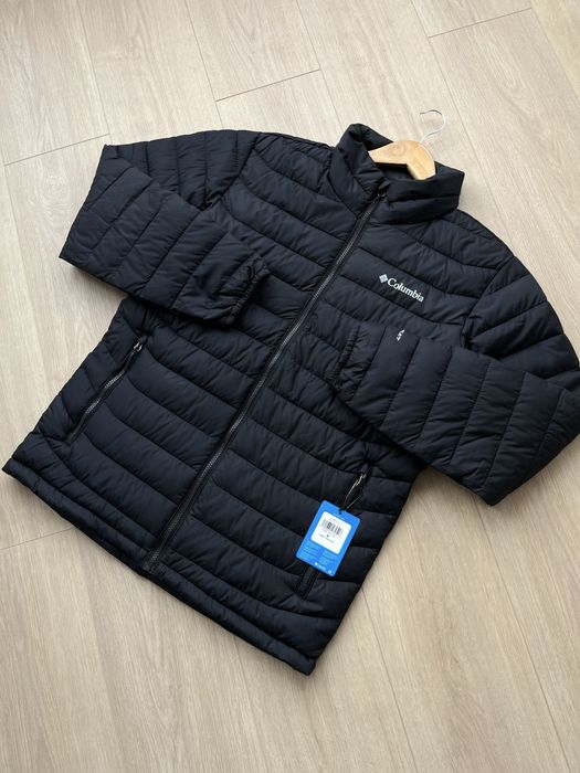 Оригінал Columbia (S-M) Powder Lite Куртка Нова Ветровка Мужская Чорна