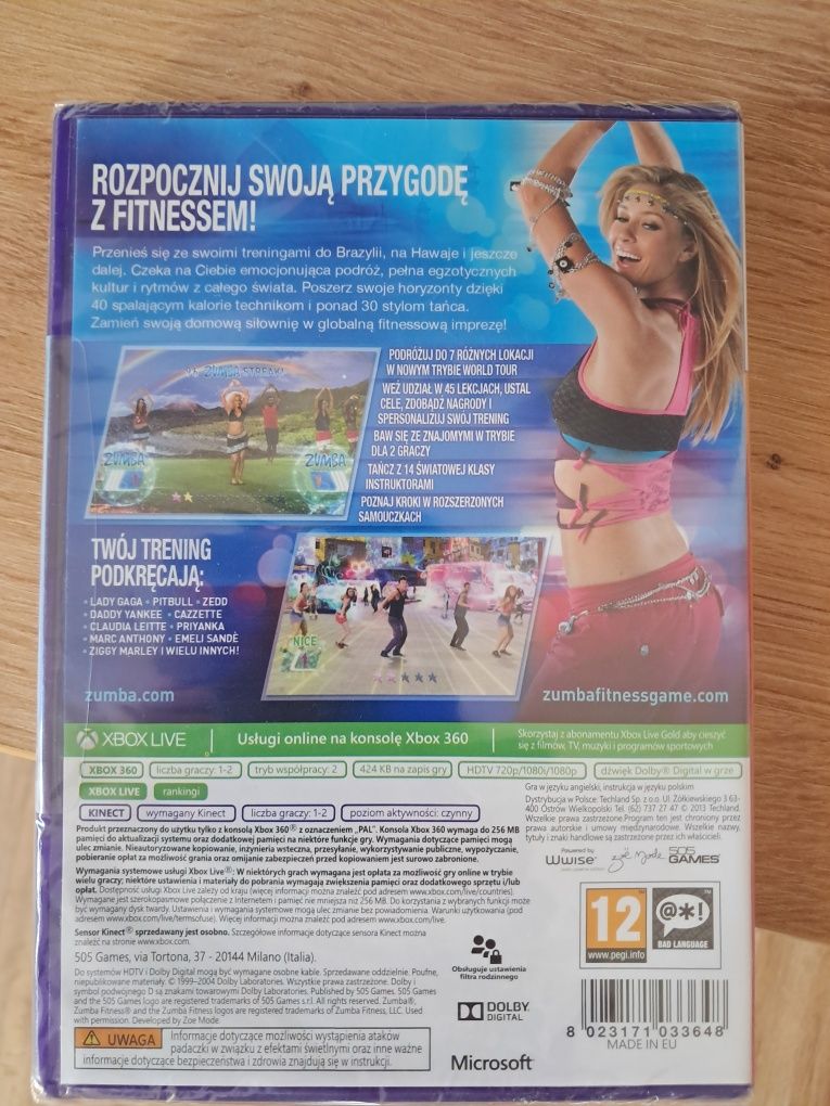 Gra Zumba xbox 360 kinect