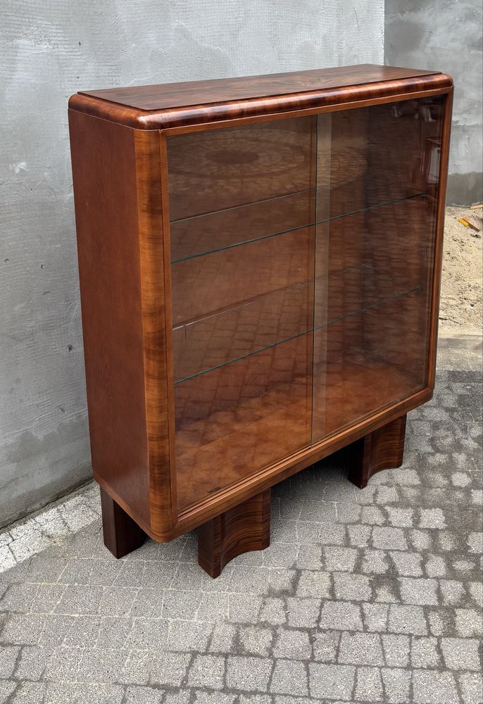 Witrynka Orzech Art Deco Antyk Po Renowacji Idealna