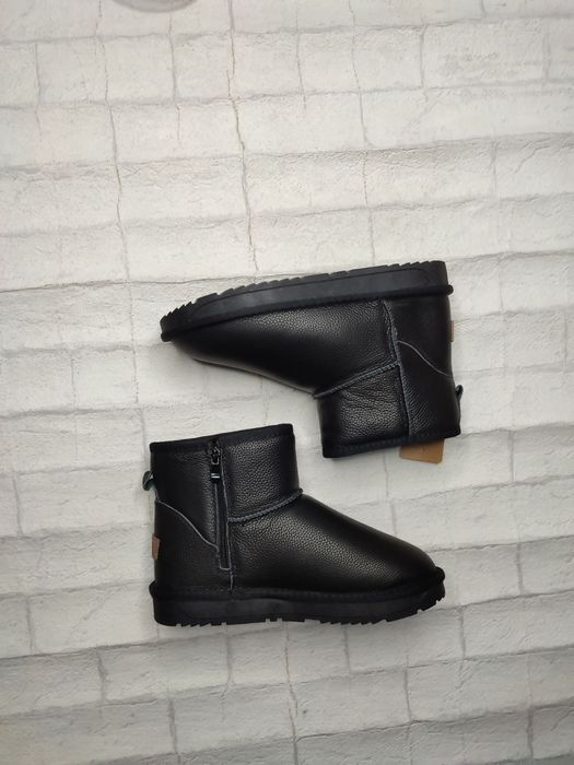 Угги мужские чёрные на молнии 8854