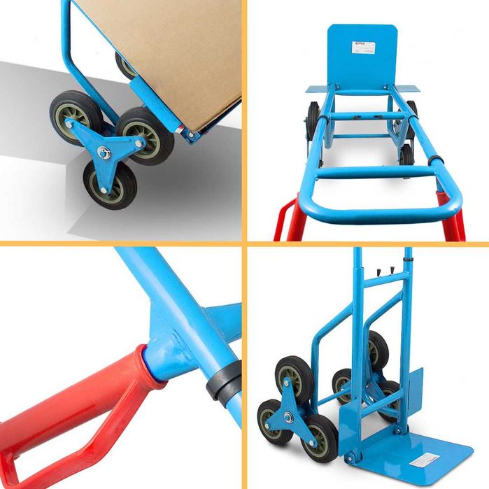 wózek transportowy wózek magazynowy wózek schodkowy regulowany 100kg