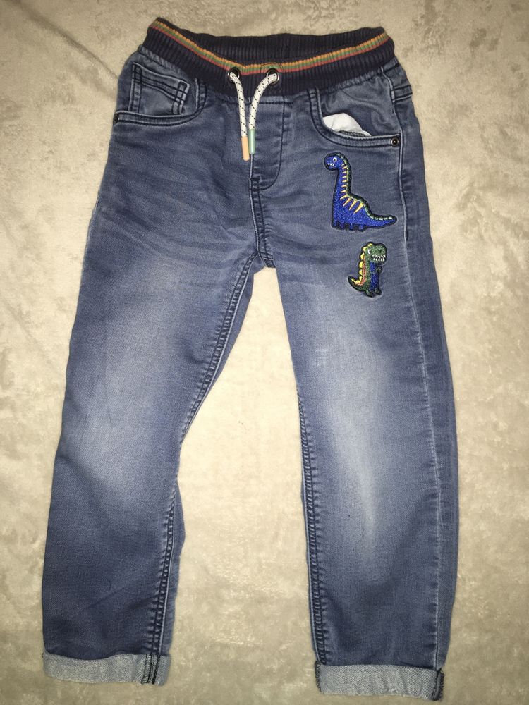 Zestaw ciepła bluza z kapturem L.O.G.G i jeansy roz. 98/104