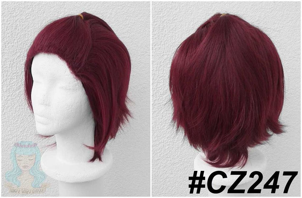 Czerwona różowa krótka peruka cosplay wig Isara Mao Ensemble Stars