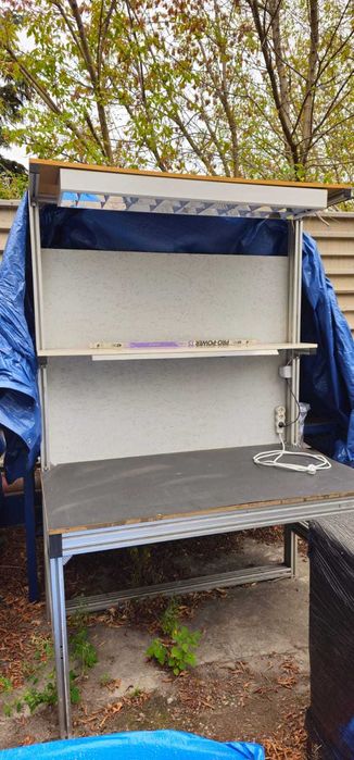 stanowisko robocze, stół warsztatowy, Bosch Rexroth + oświetlenie