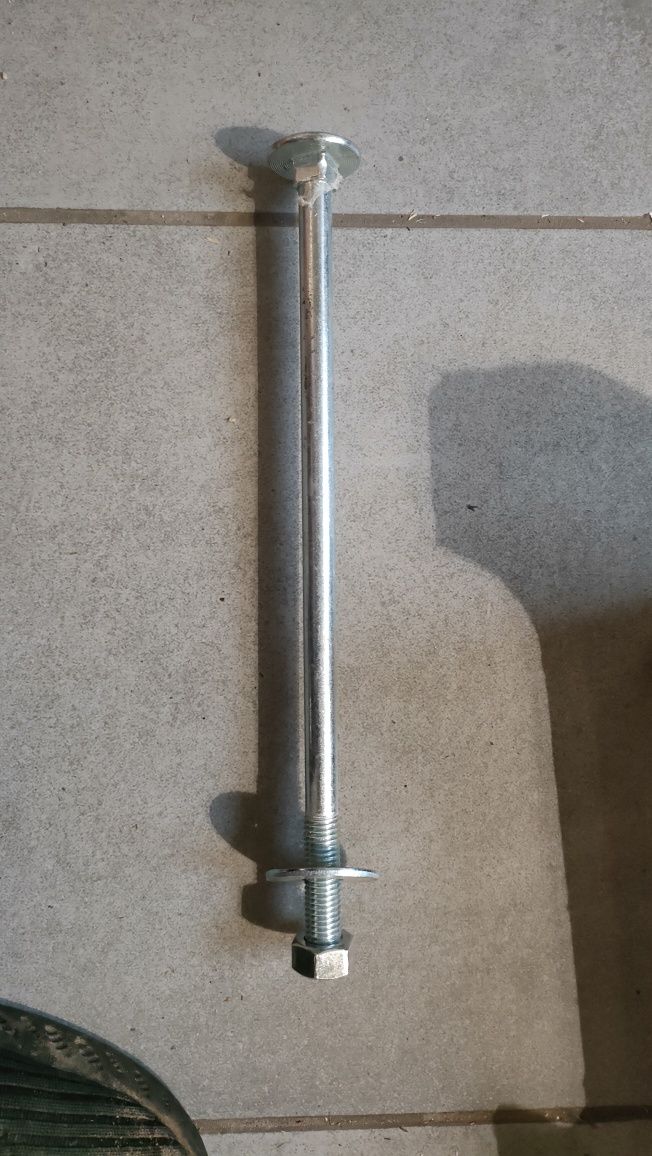 Śruba zamkowa m12 250mm komplet podkładka nakrętka