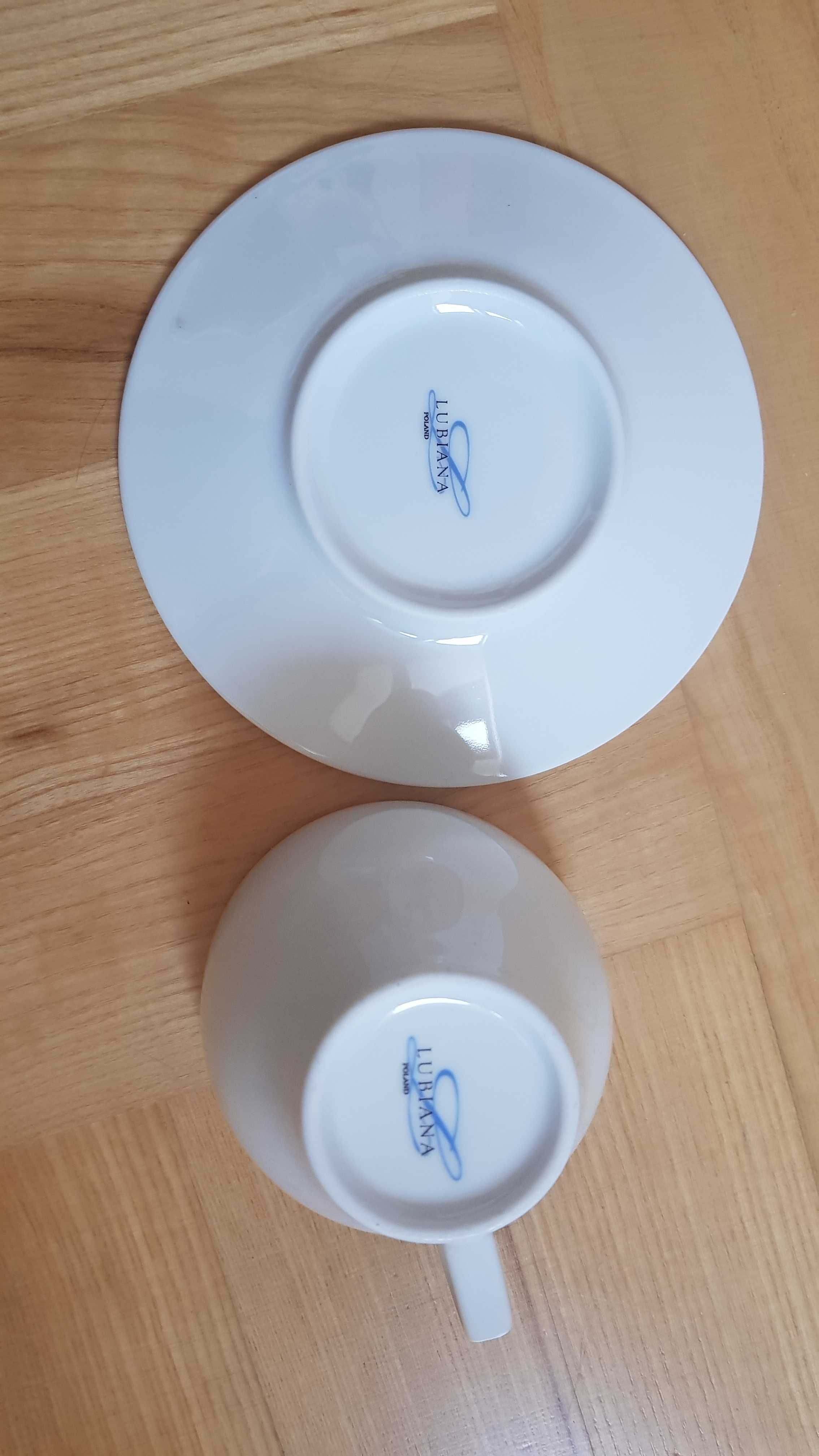 Filiżanka + talerzyk - cena za komplet porcelana Lubiana