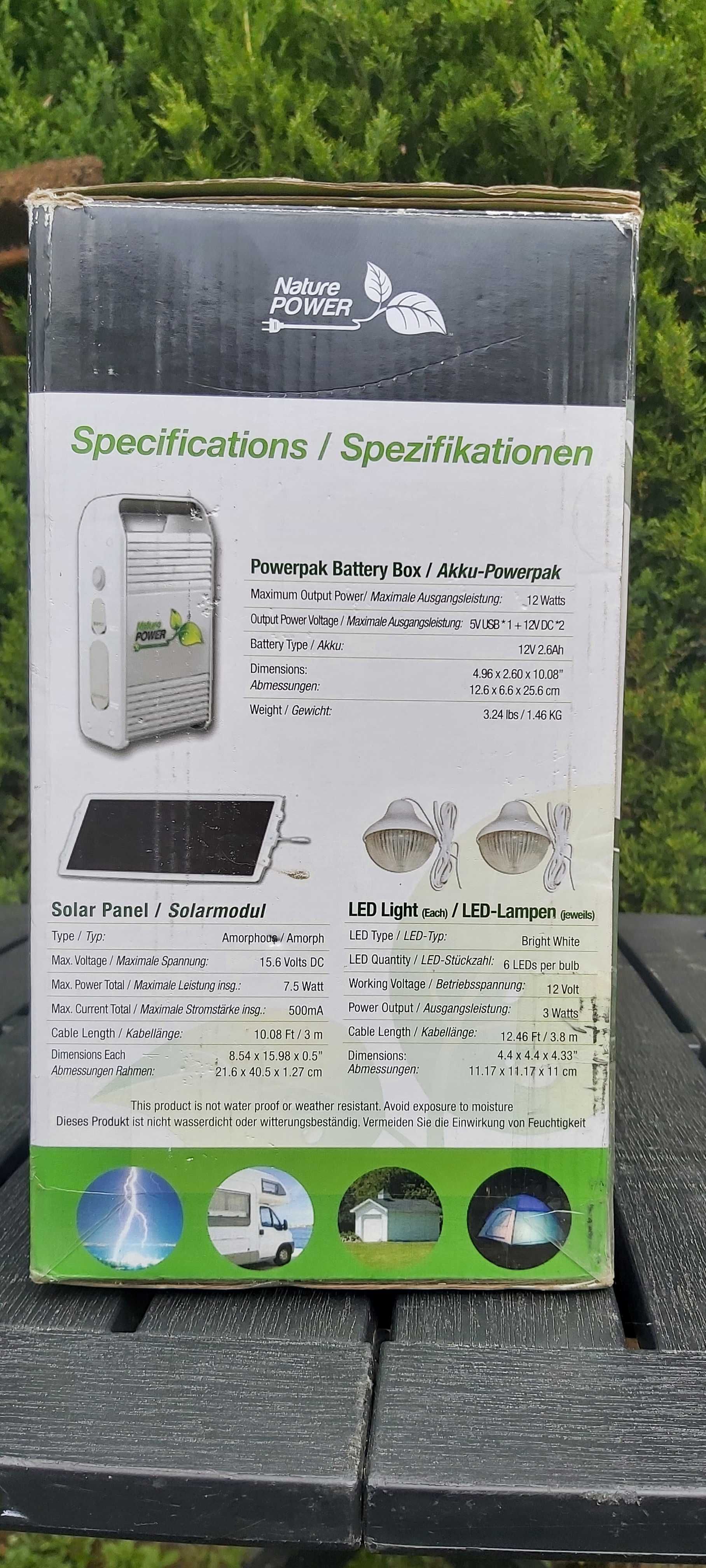 Zestaw solarny do kampera,kempingu,lodzi,solar 12 W