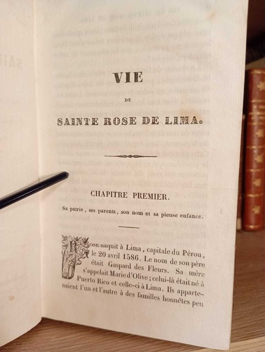 Stara Książka 1845 Żywot św. Róży z Limy - Teologia - Katolicyzm