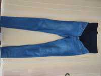 Jeans skinny em ganga stretch, para grávida - azul escuro desbotado