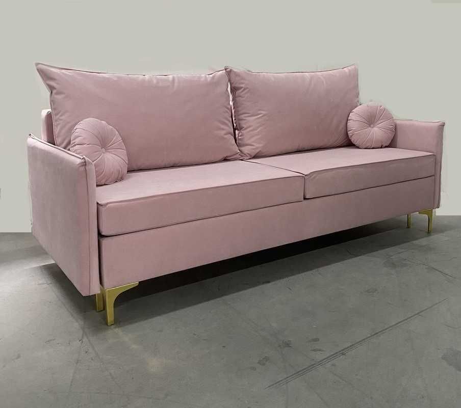 Sofa rozkładana AMBER w stylu loft bonell funkcja spania pojemnik Silk